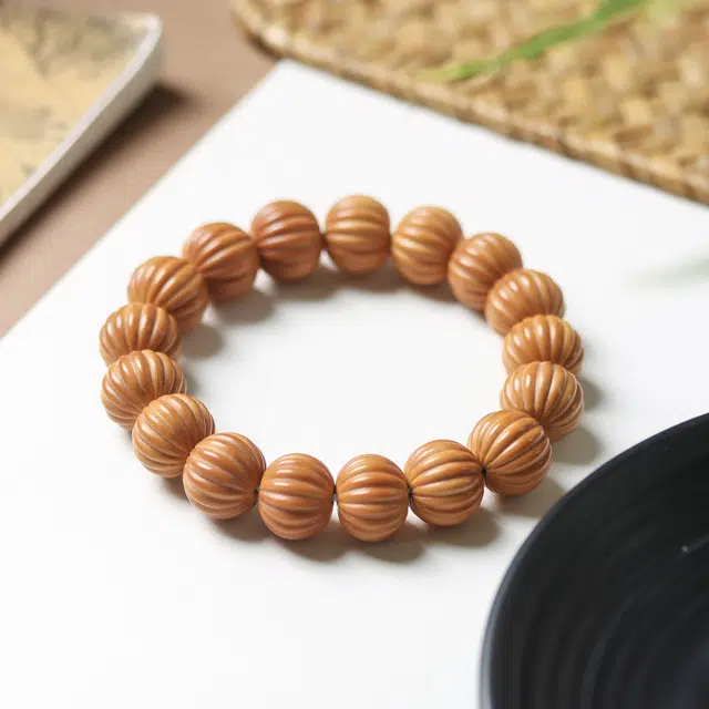 芳缘小傅 新中式精品盘玩串珠 国潮文玩佛珠一帆风顺吉祥如意雕刻南瓜转运珠富贵摩登复古小众设计#好运 猴头核桃 手串 男女同款情侣款