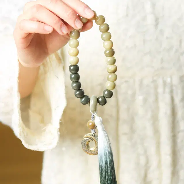 【时来运转】 芳缘小傅 本命年有钱花转运珠 文玩手持佛珠招财纳福复古国风高品质藏式桶珠渐变飘花手持#好运 菩提根 手串 男女同款情侣款