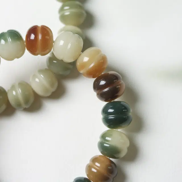 芳缘小傅 有钱花转运珠 文玩手持佛珠招财纳福复古国风高品质渐变雕刻汉堡珠#好运 菩提根 手串 男女同款情侣款