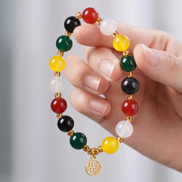 芳缘小傅 本命年新中式文玩佛珠转运珠福牌国风纳福有钱花 高级感气质小众 #好运 玛瑙 手串 男女同款情侣款