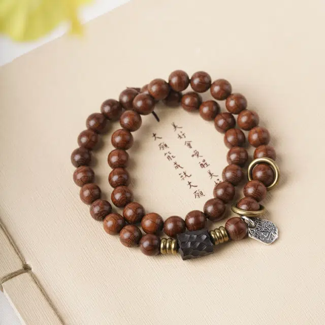 芳缘小傅 正宗文玩佛珠 简约时尚名贵高档小众 诸事顺利时来运转八方来财 好运 六道木 木作手串 男女同款情侣款