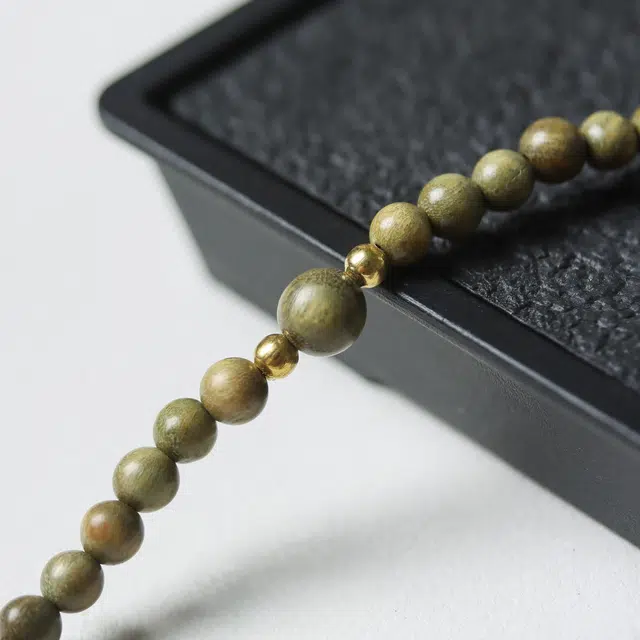 芳缘小傅 扎基拉姆招财纳福文玩佛珠小众简约国风国潮考试上岸小众转运珠双圈 #好运 绿檀 手串 男女同款情侣款