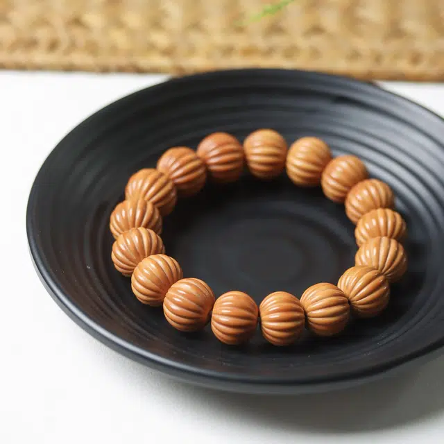 芳缘小傅 新中式精品盘玩串珠 国潮文玩佛珠一帆风顺吉祥如意雕刻南瓜转运珠富贵摩登复古小众设计#好运 猴头核桃 手串 男女同款情侣款