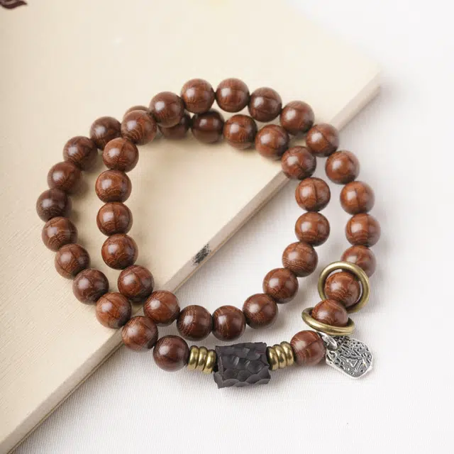 芳缘小傅 正宗文玩佛珠 简约时尚名贵高档小众 诸事顺利时来运转八方来财 好运 六道木 木作手串 男女同款情侣款