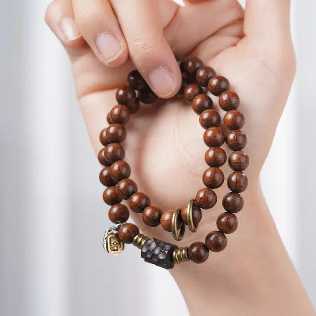 芳缘小傅 正宗文玩佛珠 简约时尚名贵高档小众 诸事顺利时来运转八方来财 好运 六道木 木作手串 男女同款情侣款