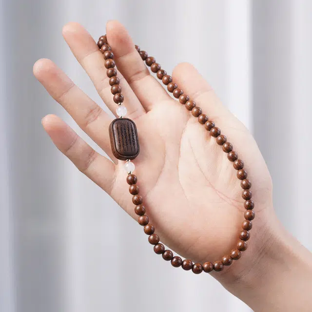 芳缘小傅 梵文转运珠 文玩佛牌平安国潮新中式穿搭 通勤叠戴百搭#好运 金丝檀木 手串 男女同款情侣款
