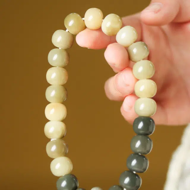 【时来运转】 芳缘小傅 本命年有钱花转运珠 文玩手持佛珠招财纳福复古国风高品质藏式桶珠渐变飘花手持#好运 菩提根 手串 男女同款情侣款