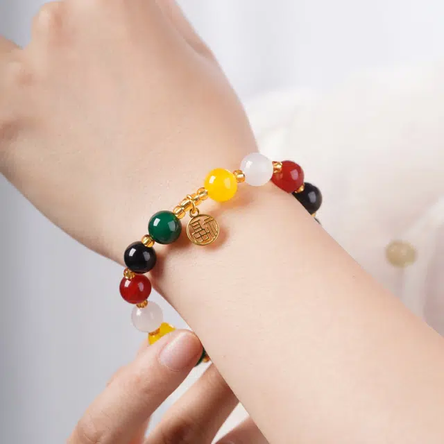 芳缘小傅 本命年新中式文玩佛珠转运珠福牌国风纳福有钱花 高级感气质小众 #好运 玛瑙 手串 男女同款情侣款