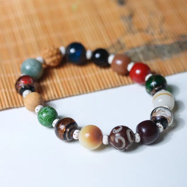 芳缘小傅 福禄双全新中式文玩佛珠 转运珠国风精致小众设计高级感气质小众五行多宝 #好运 琉璃 手串 男女同款情侣款