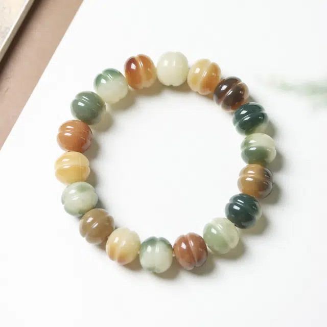 芳缘小傅 有钱花转运珠 文玩手持佛珠招财纳福复古国风高品质渐变雕刻汉堡珠#好运 菩提根 手串 男女同款情侣款