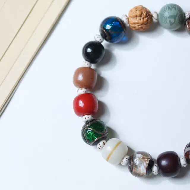 芳缘小傅 福禄双全新中式文玩佛珠 转运珠国风精致小众设计高级感气质小众五行多宝 #好运 琉璃 手串 男女同款情侣款