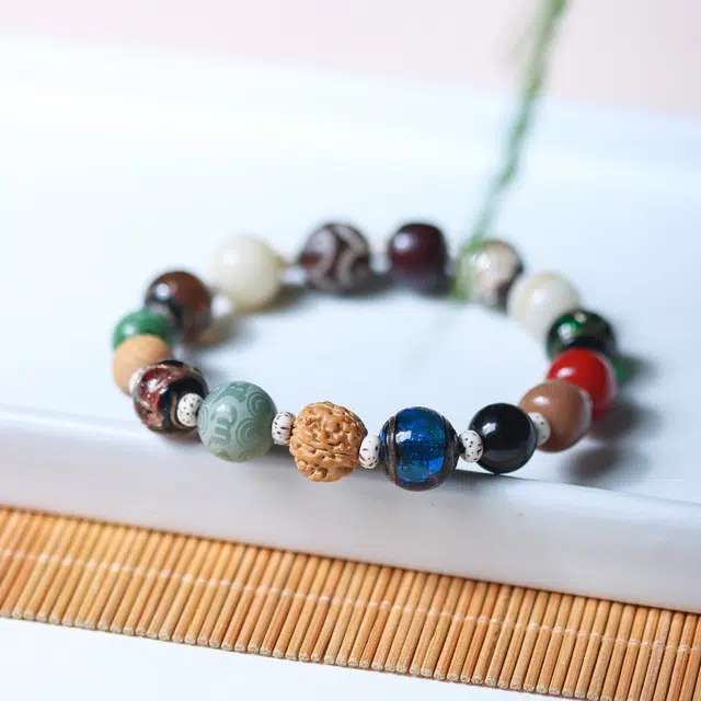 芳缘小傅 福禄双全新中式文玩佛珠 转运珠国风精致小众设计高级感气质小众五行多宝 #好运 琉璃 手串 男女同款情侣款