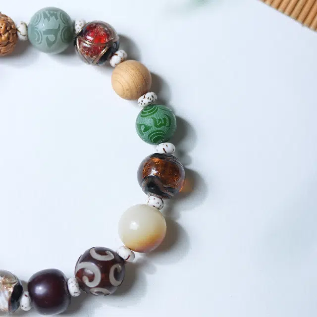 芳缘小傅 福禄双全新中式文玩佛珠 转运珠国风精致小众设计高级感气质小众五行多宝 #好运 琉璃 手串 男女同款情侣款