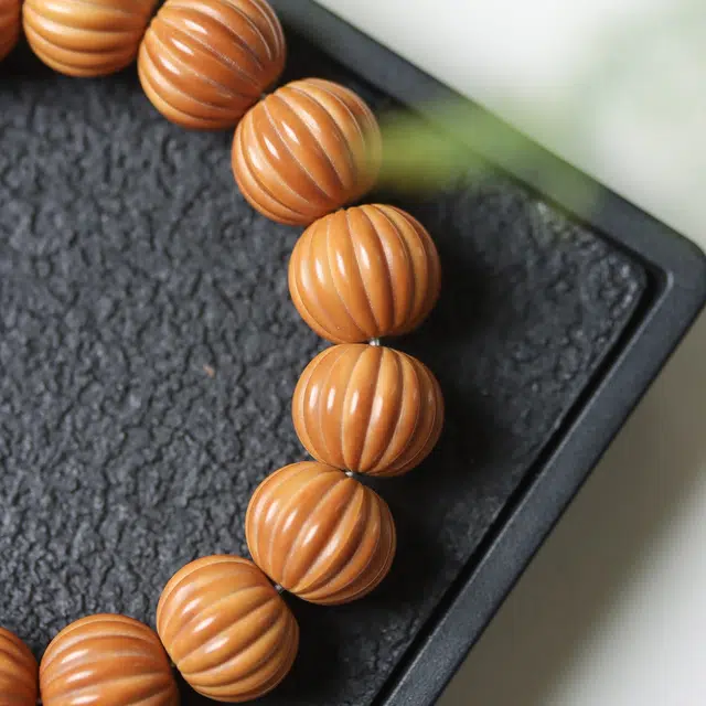 芳缘小傅 新中式精品盘玩串珠 国潮文玩佛珠一帆风顺吉祥如意雕刻南瓜转运珠富贵摩登复古小众设计#好运 猴头核桃 手串 男女同款情侣款