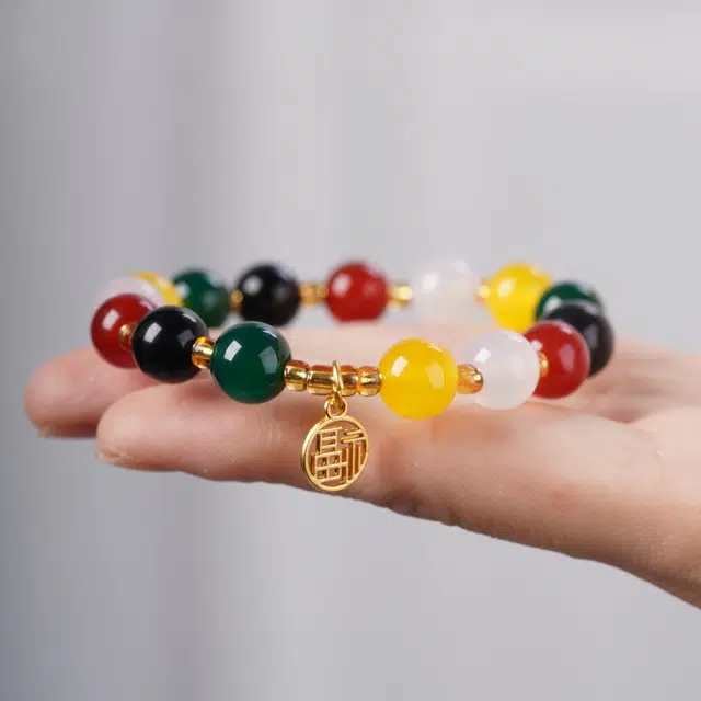 芳缘小傅 本命年新中式文玩佛珠转运珠福牌国风纳福有钱花 高级感气质小众 #好运 玛瑙 手串 男女同款情侣款