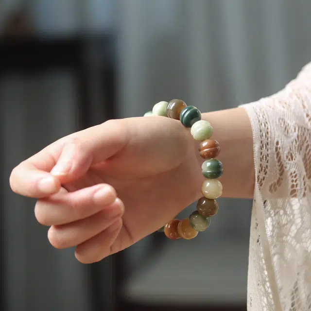 芳缘小傅 有钱花转运珠 文玩手持佛珠招财纳福复古国风高品质渐变雕刻汉堡珠#好运 菩提根 手串 男女同款情侣款