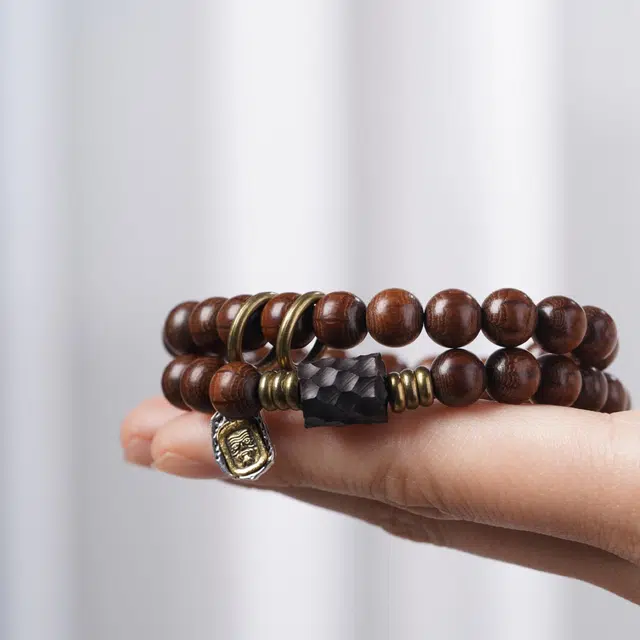 芳缘小傅 正宗文玩佛珠 简约时尚名贵高档小众 诸事顺利时来运转八方来财 好运 六道木 木作手串 男女同款情侣款