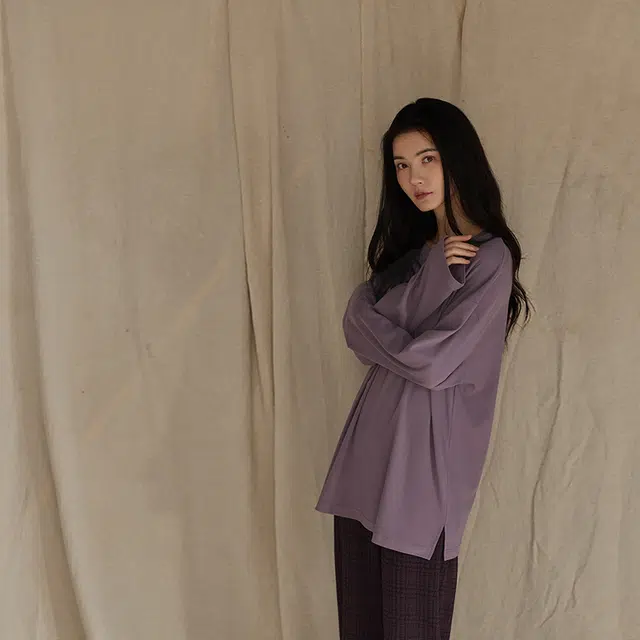 热妒 春秋季纯棉长袖长裤格子自带胸垫可外穿家居服套装睡衣礼盒 女款