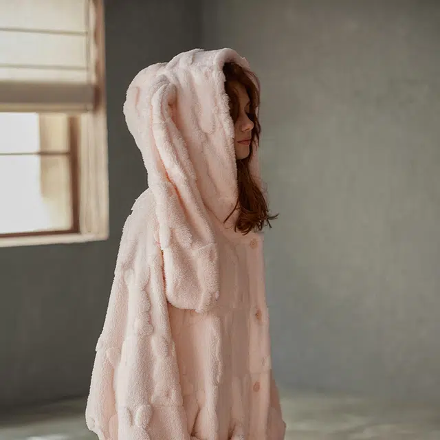 热妒 卡通俏皮兔可爱可外穿家居服睡衣套装 女款 浅粉