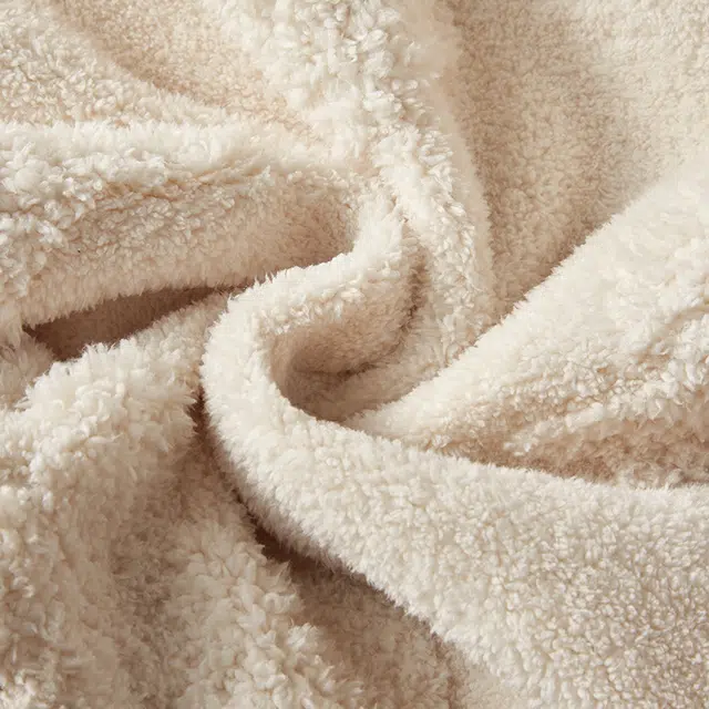 热妒 简约舒适加绒加厚珊瑚绒可爱蝴蝶结连帽长款可外穿睡袍 女款 米白色