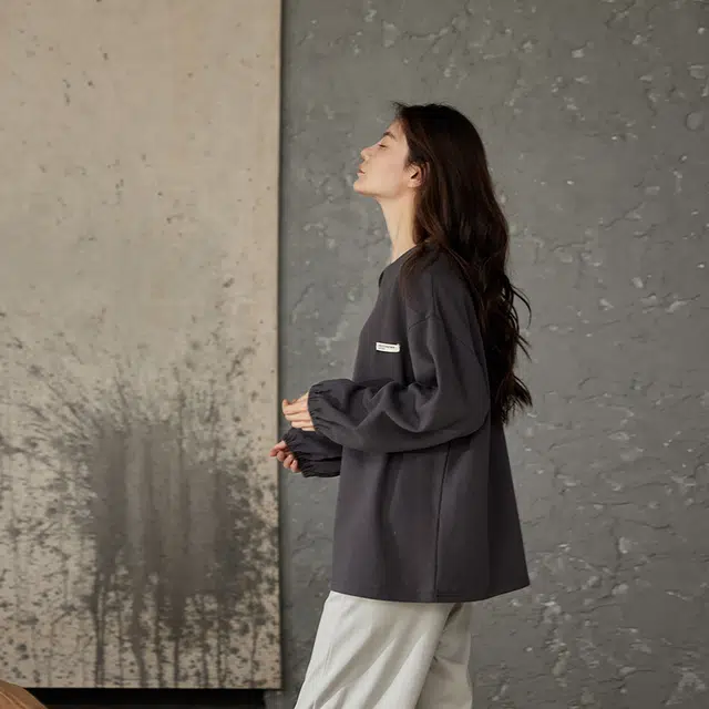 热妒 【防凸点】春秋季莫代尔长袖长裤套头带胸垫一体式家居服可外穿睡衣套装 女款