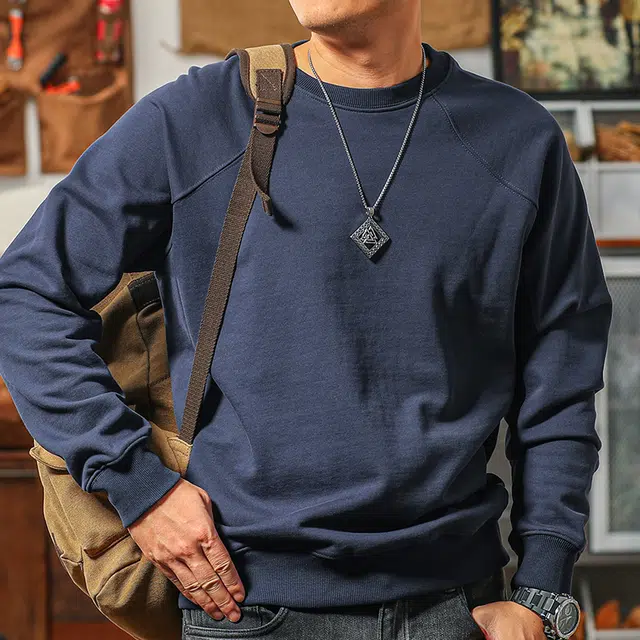 季言 美式重磅纯棉保暖百搭上卫衣 男款