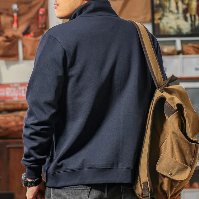 季言 重磅美式保暖百搭立领卫衣 男款