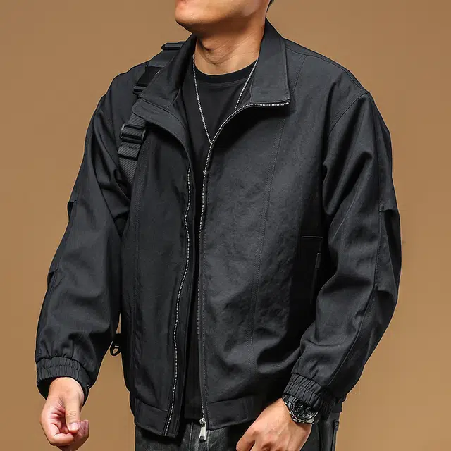 季言 行政百搭立领休闲商务通勤防泼水短款夹克外套 男款