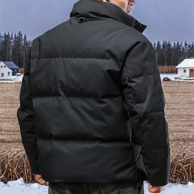 季言 高端鸭绒立领户外防风加厚保暖潮牌外套羽绒服 男款