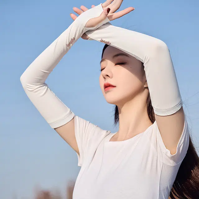 浪莎 冰袖舒适云感百搭防紫外线骑车开车遮手臂云感透气 防晒袖 男女同款情侣款