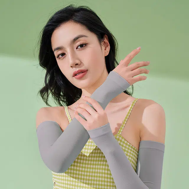 浪莎 舒适百搭冰袖薄款透气户外骑行开车防紫外线袖套 防晒袖 男女同款情侣款