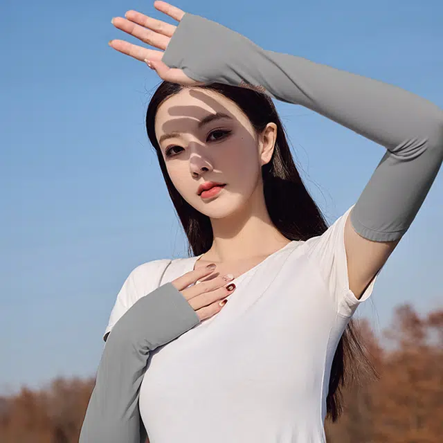 浪莎 冰袖舒适云感百搭防紫外线骑车开车遮手臂云感透气 防晒袖 男女同款情侣款