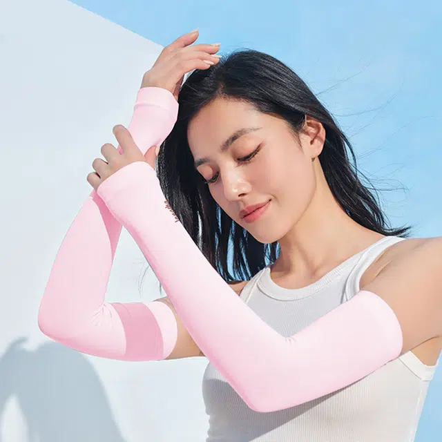 浪莎 舒适百搭冰袖薄款透气户外骑行开车防紫外线袖套 防晒袖 男女同款情侣款