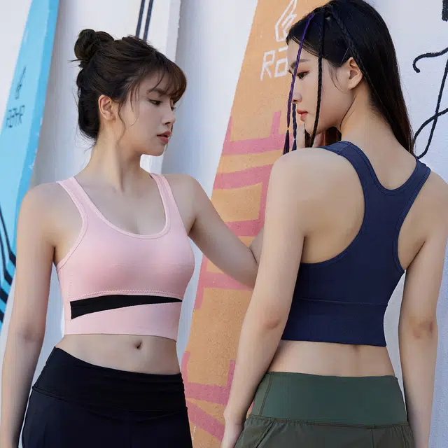 浪莎 瑜伽美背健身背心跑步减震防下垂舒适无压透气内衣可拆卸罩杯工型美背无钢圈收副乳防外扩文胸 女款