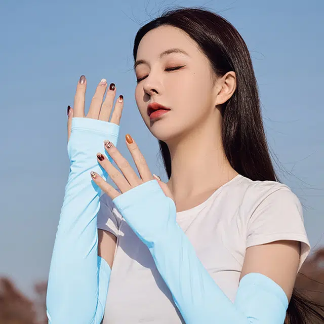 浪莎 冰袖舒适云感百搭防紫外线骑车开车遮手臂云感透气 防晒袖 男女同款情侣款