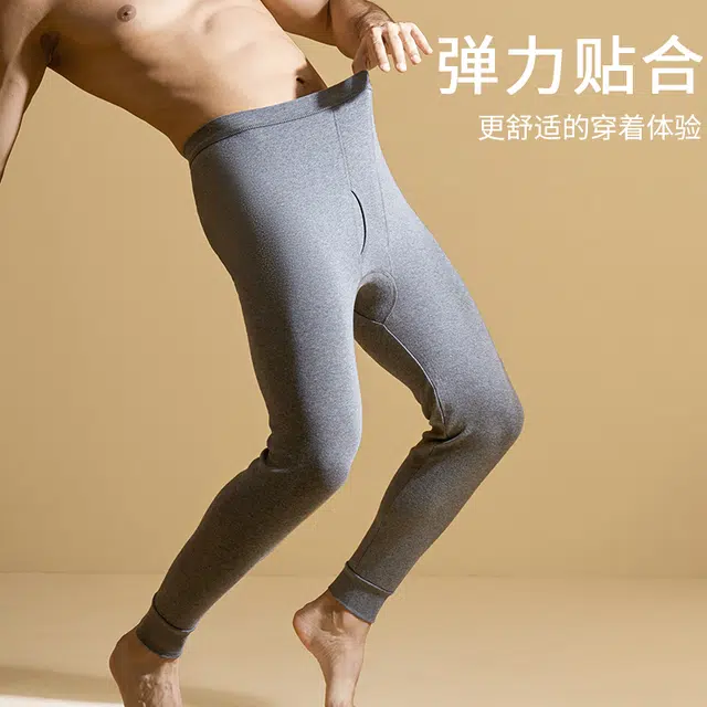 浪莎 纯棉打底裤 衬裤男士打底全棉毛线裤男生 透气打底秋裤裤男 鲨鱼裤保暖裤 男款