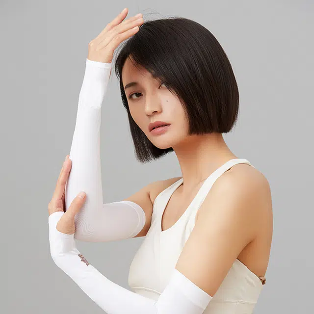 浪莎 纯色硬核冰袖 防紫外线冰丝骑行薄款袖套透气护臂 防晒袖 男女同款情侣款