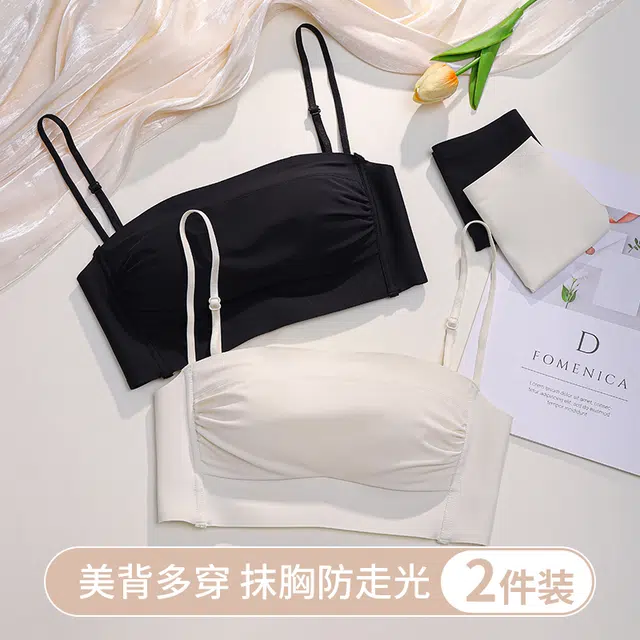 浪莎 内衣女士舒适透气大胸显小胸聚拢无钢圈上托防走光文胸 女款 香槟白