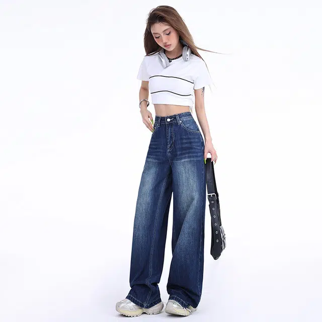 玫丝朵 时尚休闲简约百搭牛仔裤 女款