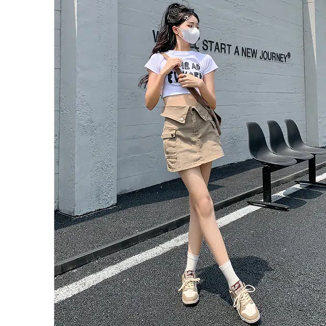 玫丝朵 复古休闲时尚百搭舒适简约牛仔短裙 女款