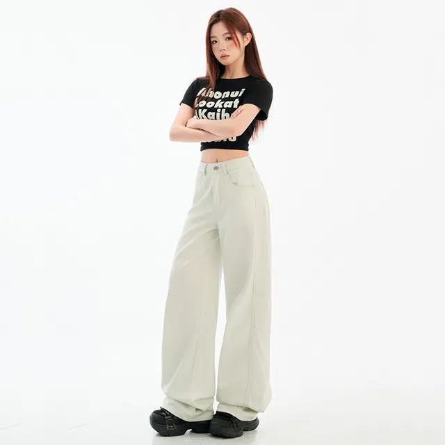 玫丝朵 百搭休闲气质简约优雅牛仔裤 女款