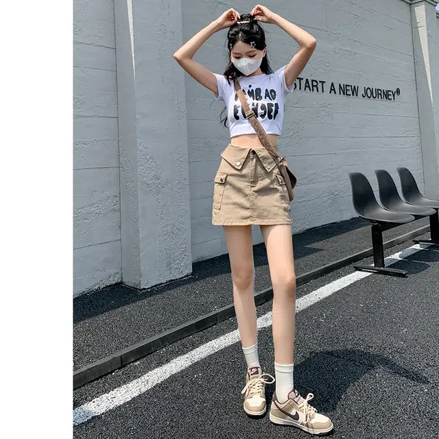 玫丝朵 复古休闲时尚百搭舒适简约牛仔短裙 女款