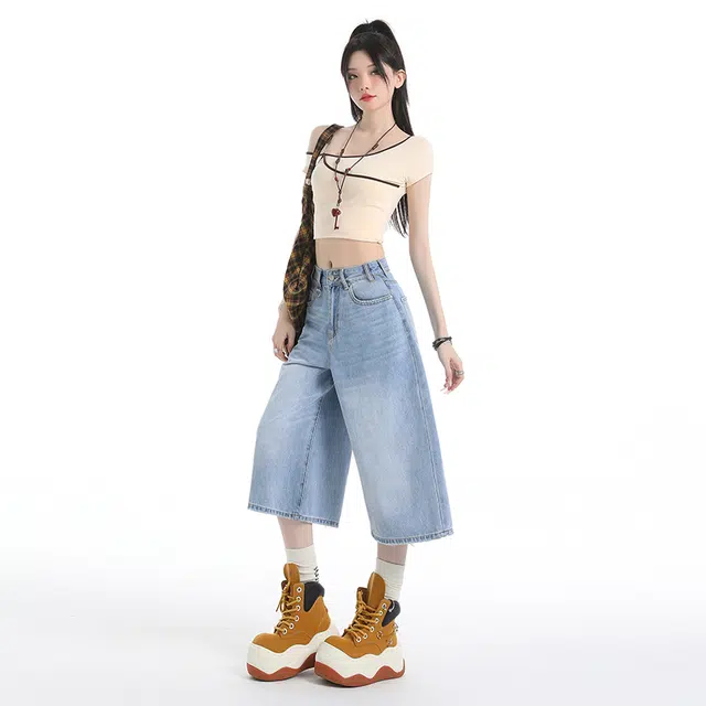 玫丝朵 舒适休闲简约百搭牛仔裤 女款