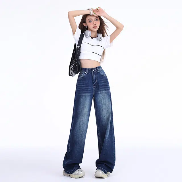 玫丝朵 时尚休闲简约百搭牛仔裤 女款
