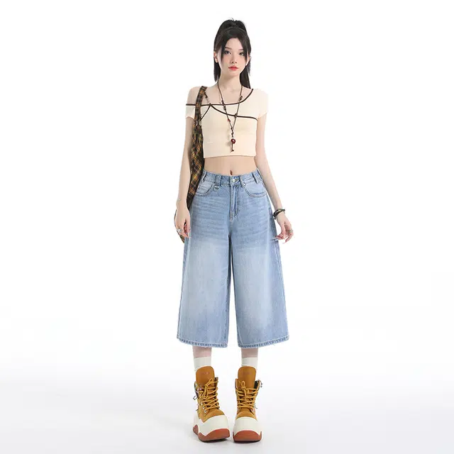 玫丝朵 舒适休闲简约百搭牛仔裤 女款
