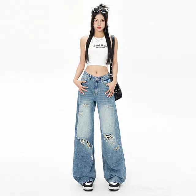 玫丝朵 气质舒适百搭牛仔裤 女款