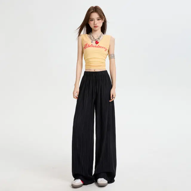 玫丝朵 百搭气质宽松舒适阔腿休闲裤 女款
