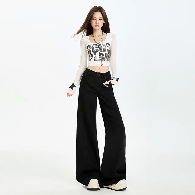 玫丝朵 时尚舒适通勤简约牛仔裤 女款