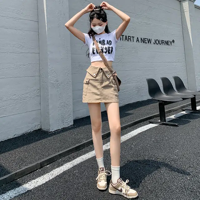 玫丝朵 复古休闲时尚百搭舒适简约牛仔短裙 女款