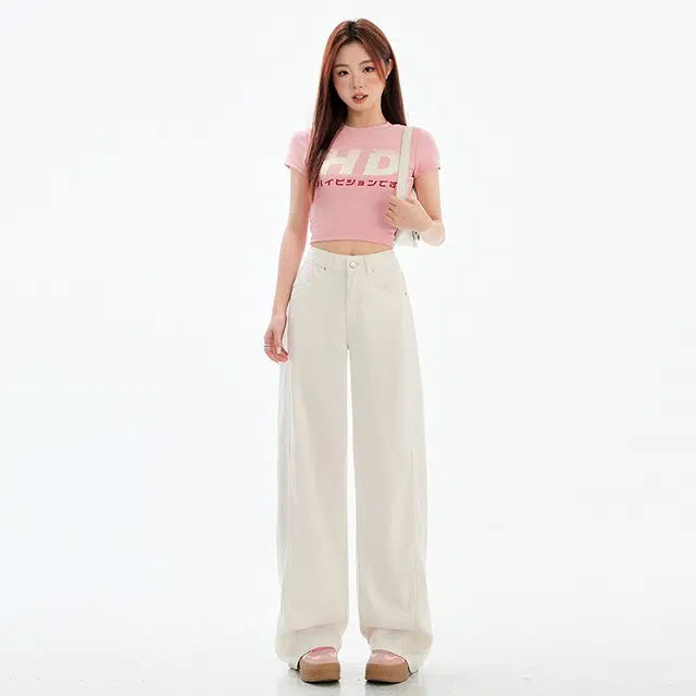 玫丝朵 时尚优雅百搭气质简约牛仔裤 女款